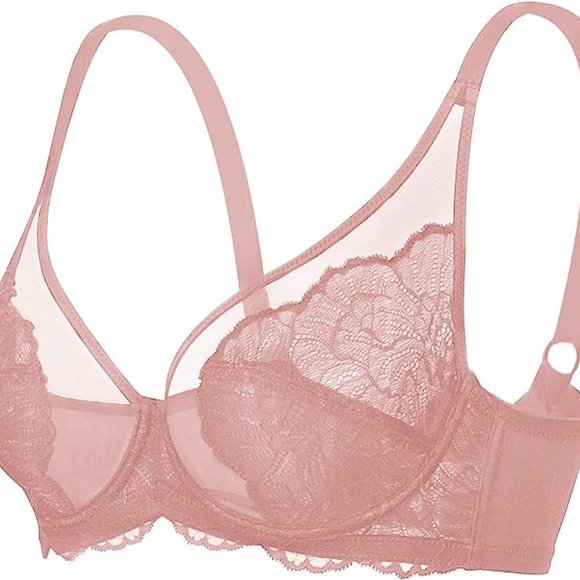 HSIA Underwire Non Padded Minimizer Embroidery Lace Bra Size 36DD - NEW No Tags - Picture 5 of 5